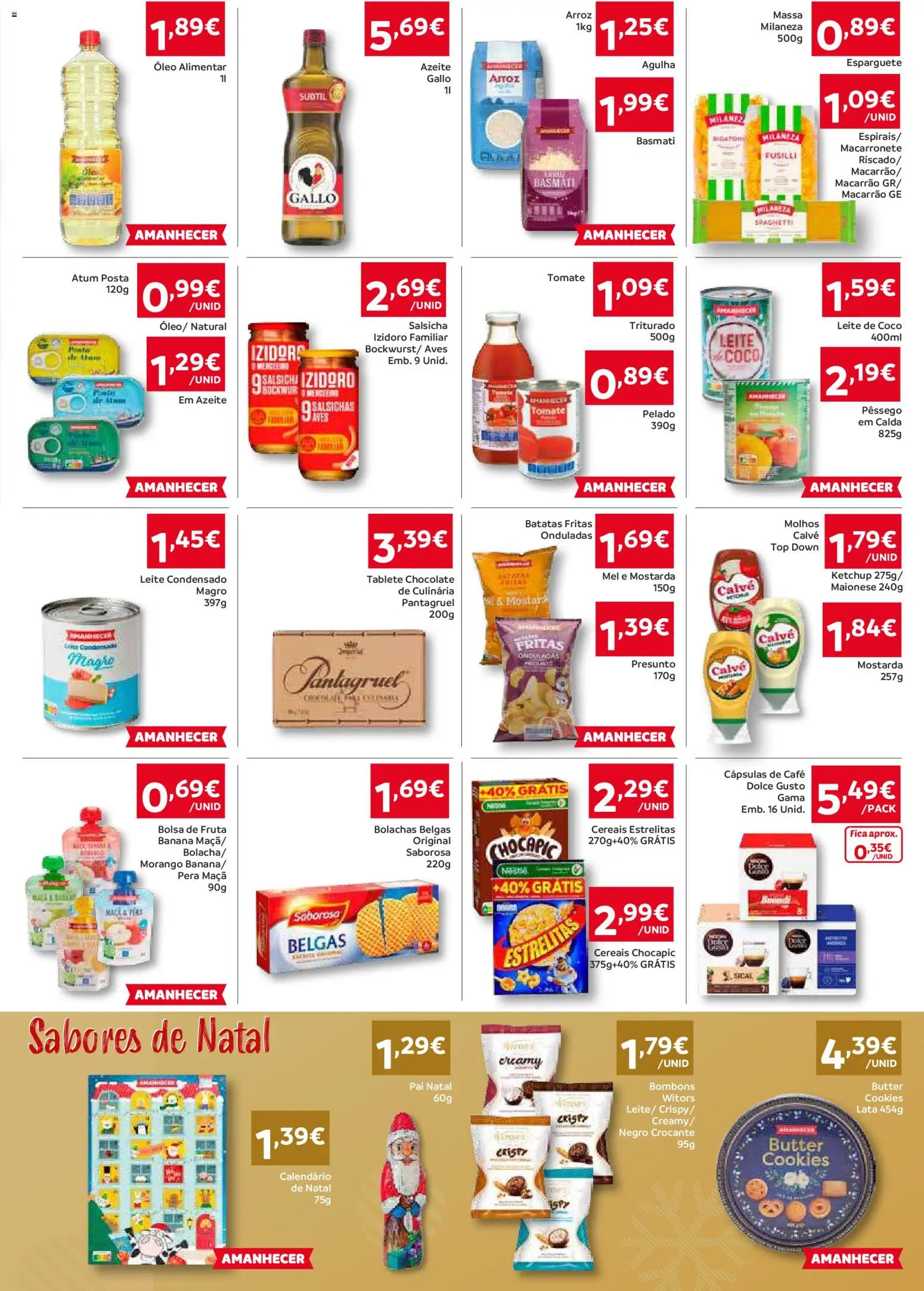 Amanhecer Folheto Madeira │ válido de 20.11.2025 | Página: 3 | Produtos: Atum, Maça, Maionese, Massa