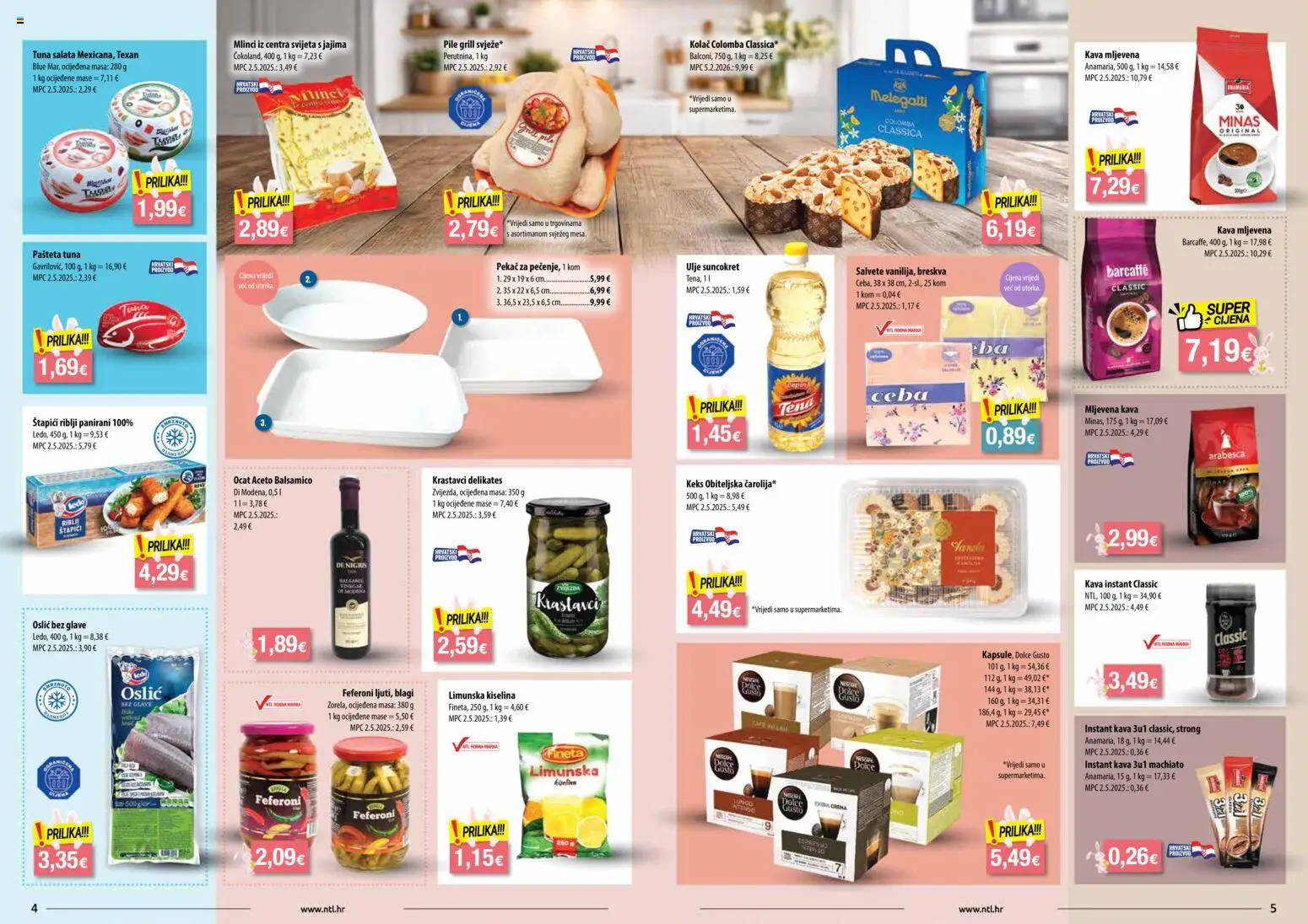 NTL katalog | vrijedi od 01.04.2026 | Stranica: 3 | Proizvodi: Kava instant, Pašteta, Breskva, Štapići