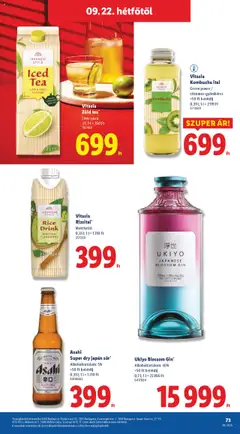 Lidl akciós ujság - amely érvényes a következő dátumtól: 18.09.2025 | Oldal: 73 | Termékek: Lime, Tea, Gin