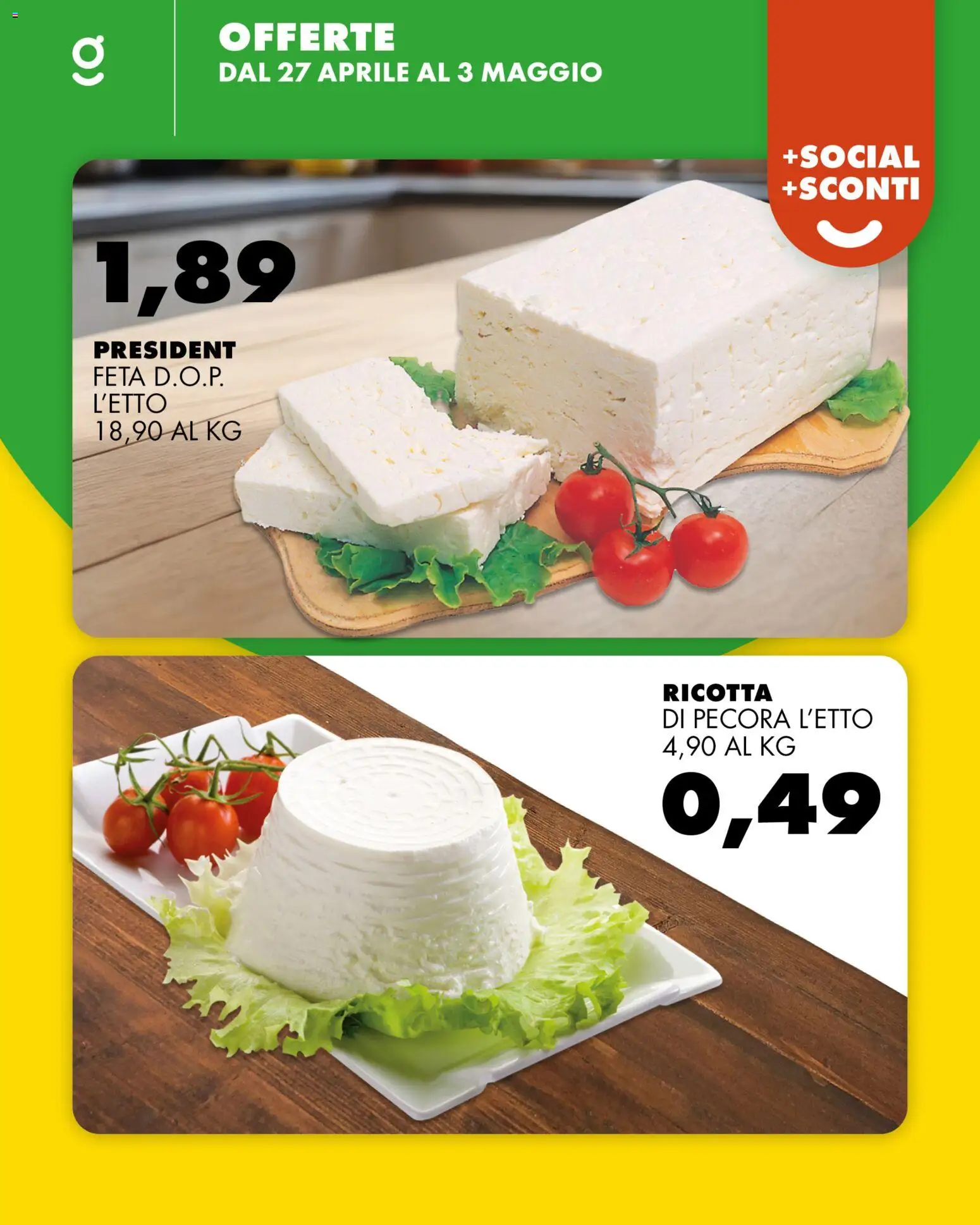 Volantino GECOP del 27.04.2026 | Pagina: 3 | Prodotti: Ricotta, Feta