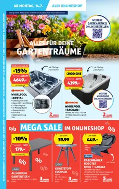 Aldi Aktionen ab 10.07.2025 | Seite: 26 | Produkte: Roboter, Rasenmäher, Esstisch