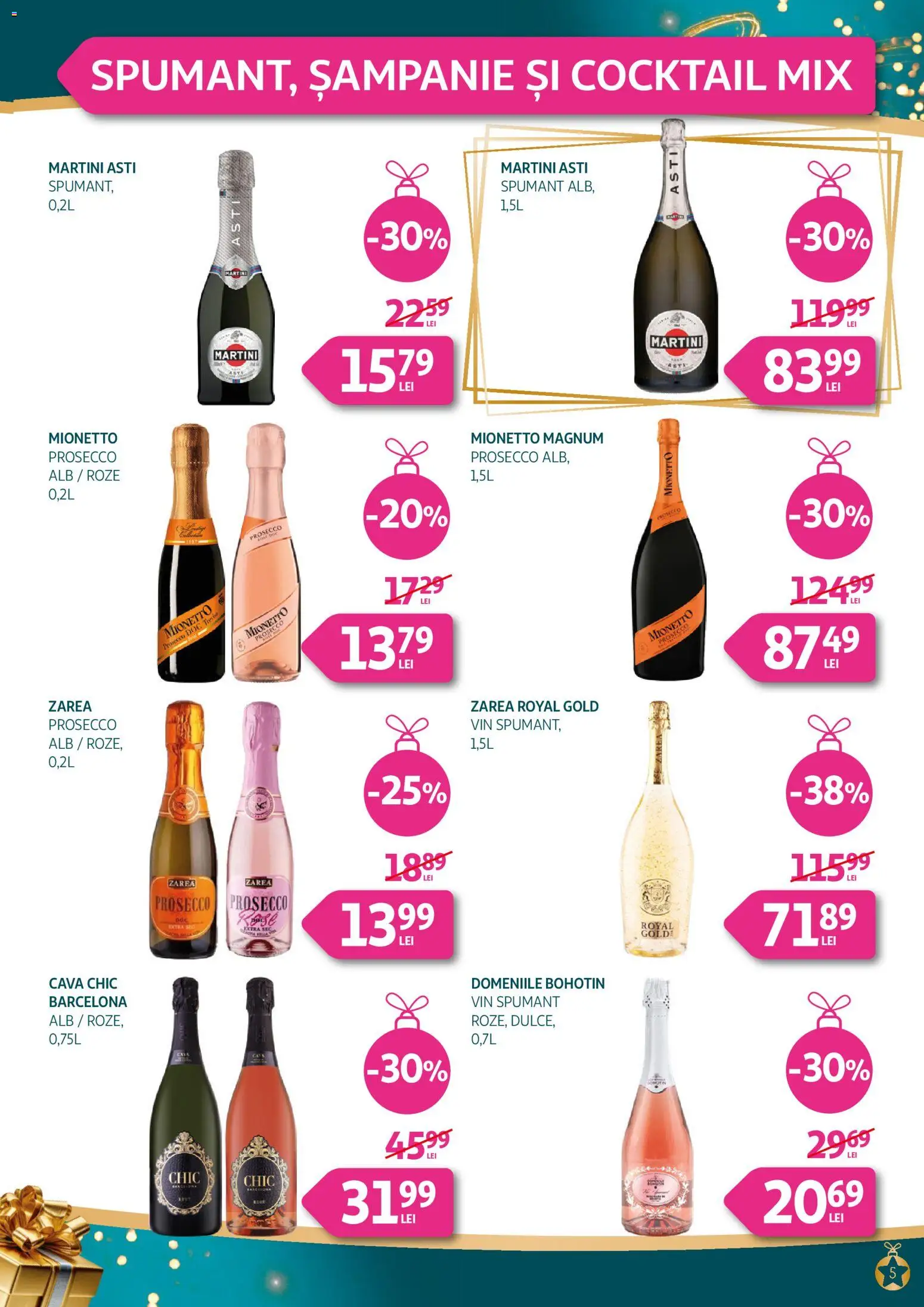 Noul catalog Auchan – valabil de la 26.11.2025 | Pagină: 5 | Produse: Yulaf, Prosecco, Vin, Cocktail