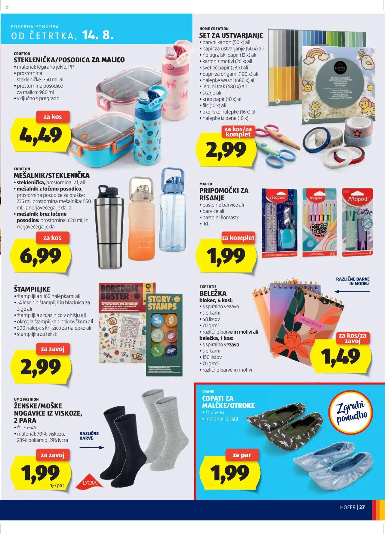 Hofer SI katalog | vrijedi od 07.08.2025 | Stranica: 27