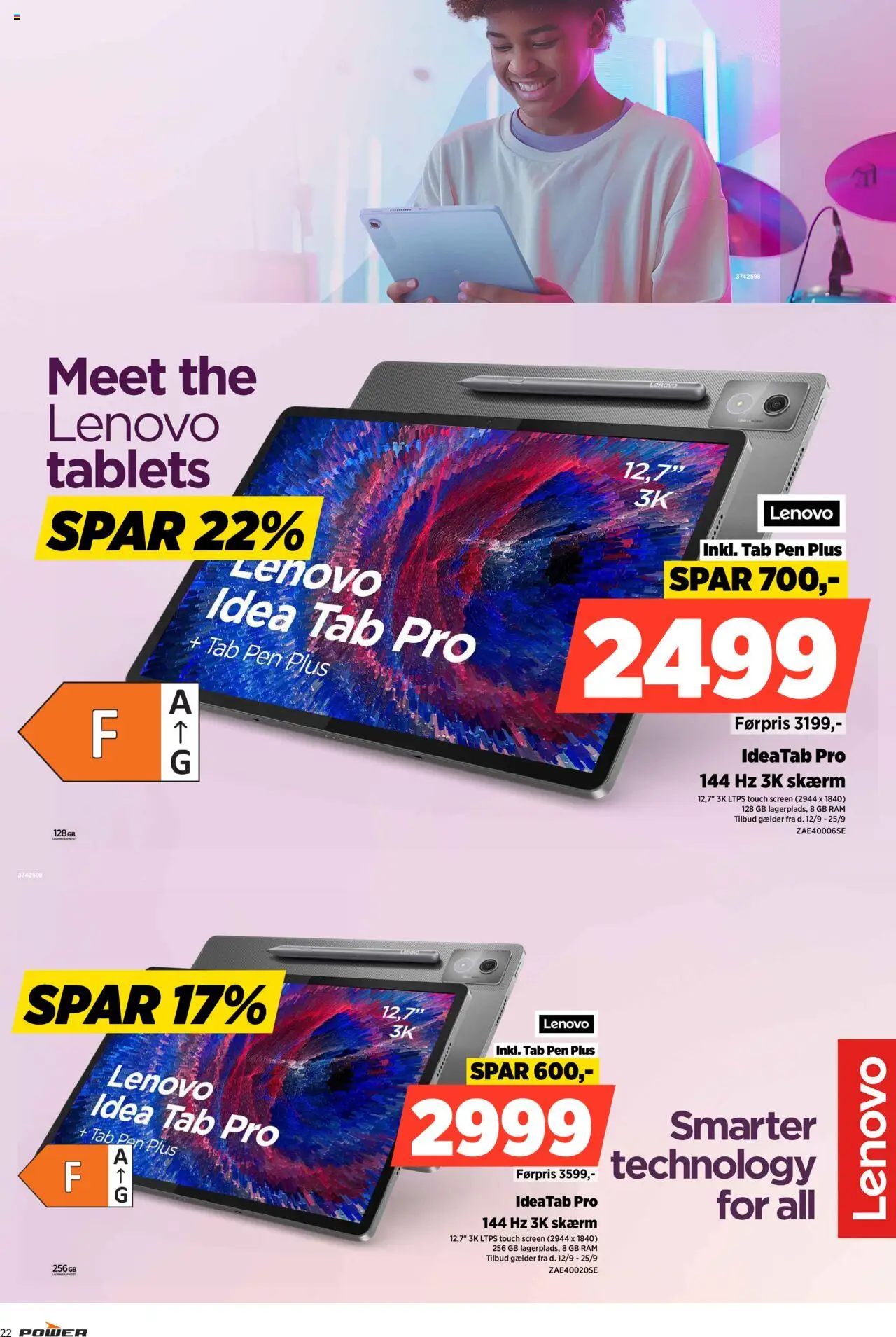 Power tilbudsavis – gyldig fra 12.09.2025 | Side: 22 | Produkter: RAM, Skærm, Tablets