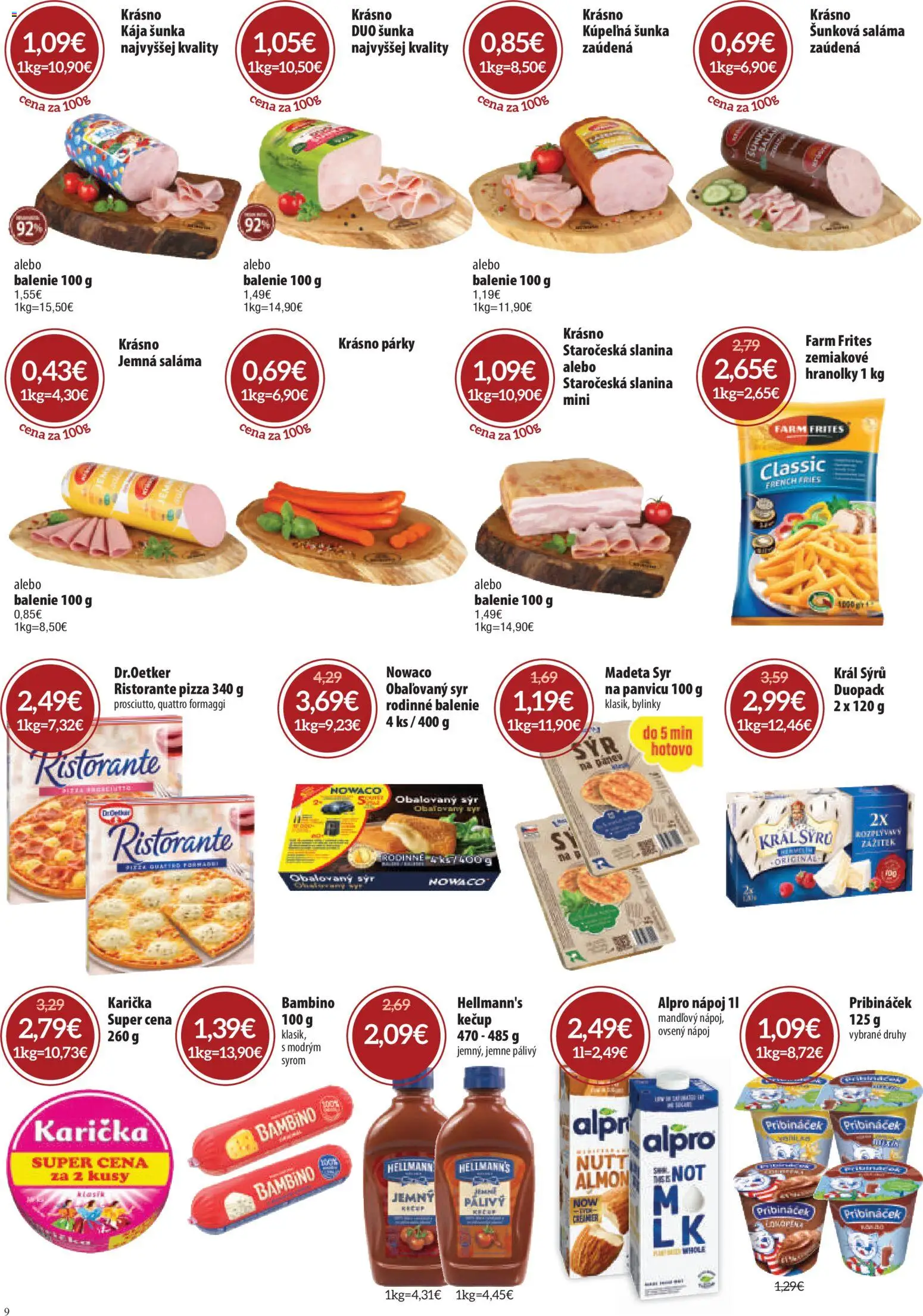 Nové Nitrazdroj akcie – leták je platný od 06.11.2025 | Strana: 9 | Produkty: Kúpelňa, Šunka, Slanina, Párky