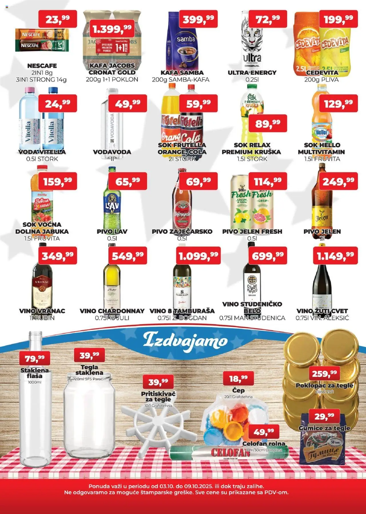 Plus Cash & Carry katalog - važi od 03.10.2025 | Strana: 3 | Proizvode: Chardonnay, Vranac, Zaječarsko pivo, Nescafé