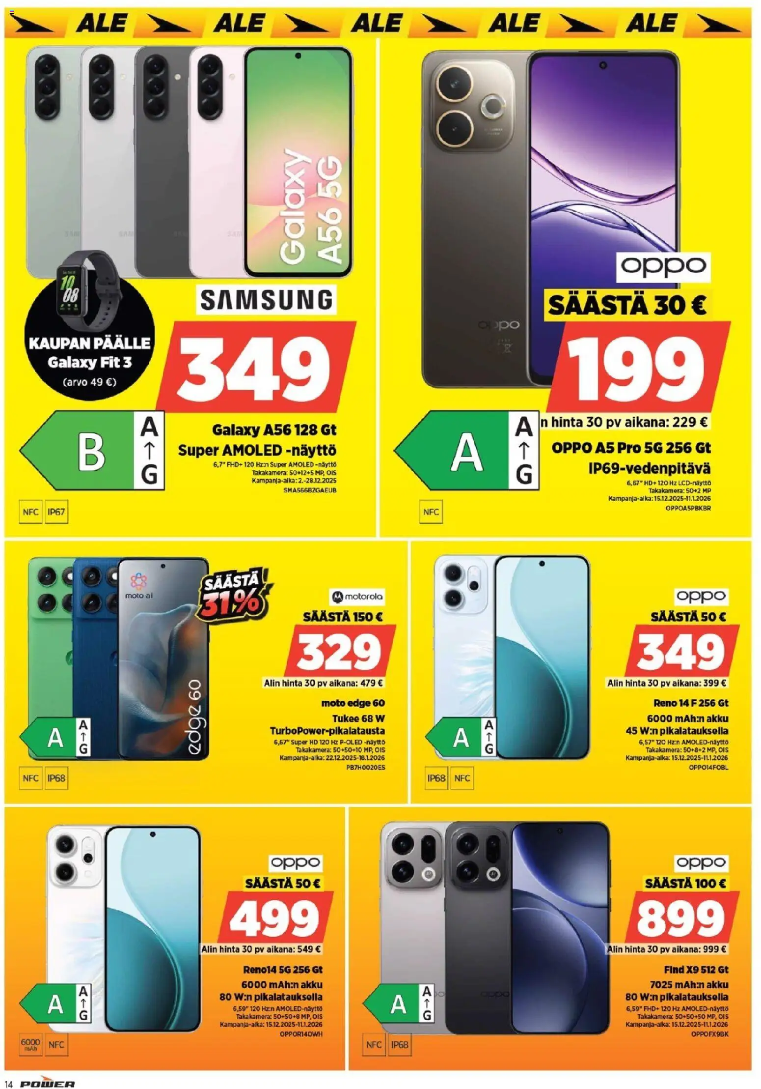 Power tarjoukset – voimassa 24.12.2025 alkaen | Sivu: 16 | Tuotteet: Akku, Näyttö, Kamera