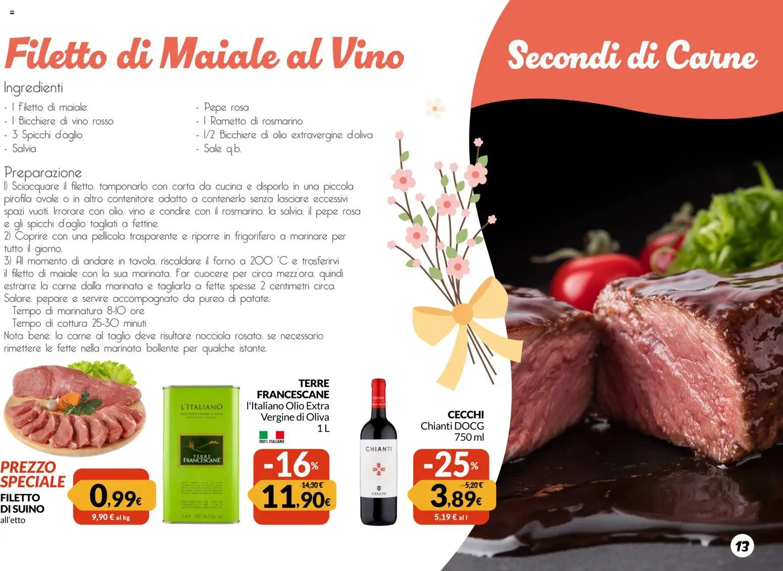 Volantino Famila del 12.03.2026 | Pagina: 13 | Prodotti: Suino, Olio, Olio extra vergine, Il forno