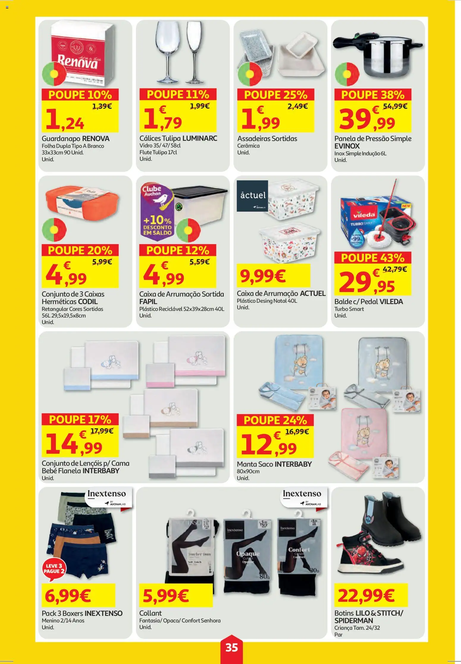 Auchan folheto │ válido de 11.12.2025 | Página: 35 | Produtos: Cama, Caixa, Panela, Panela de pressão