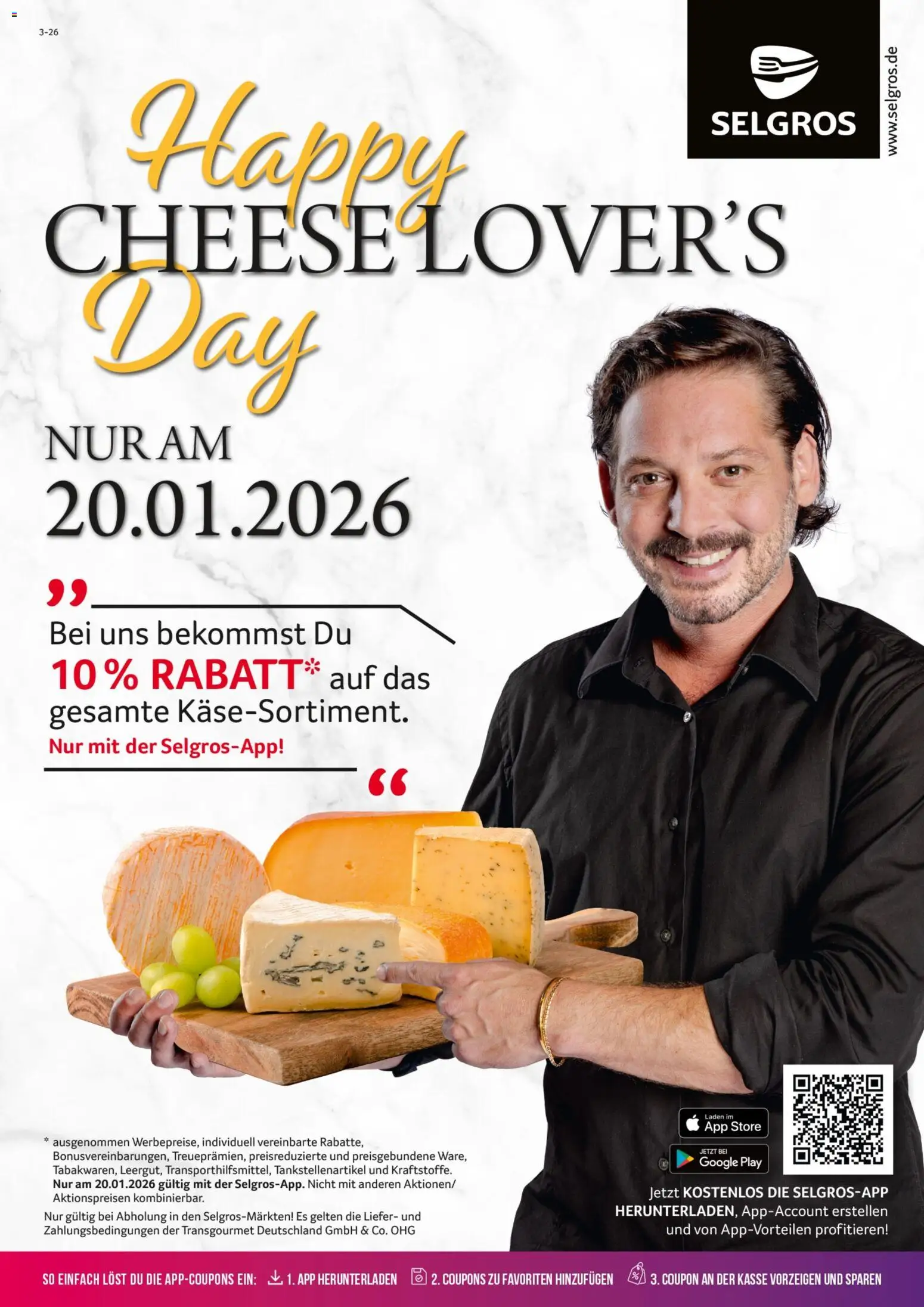 Selgros Cheese Lover's Day – gültig ab 20.01.2026 | Seite: 1