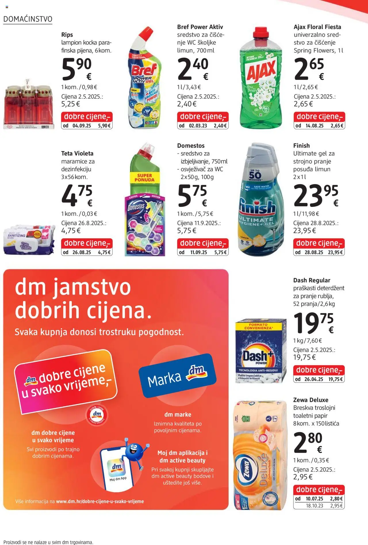 DM katalog | vrijedi od 01.10.2025 | Stranica: 10 | Proizvodi: Domestos, Limun, Finish, Dash