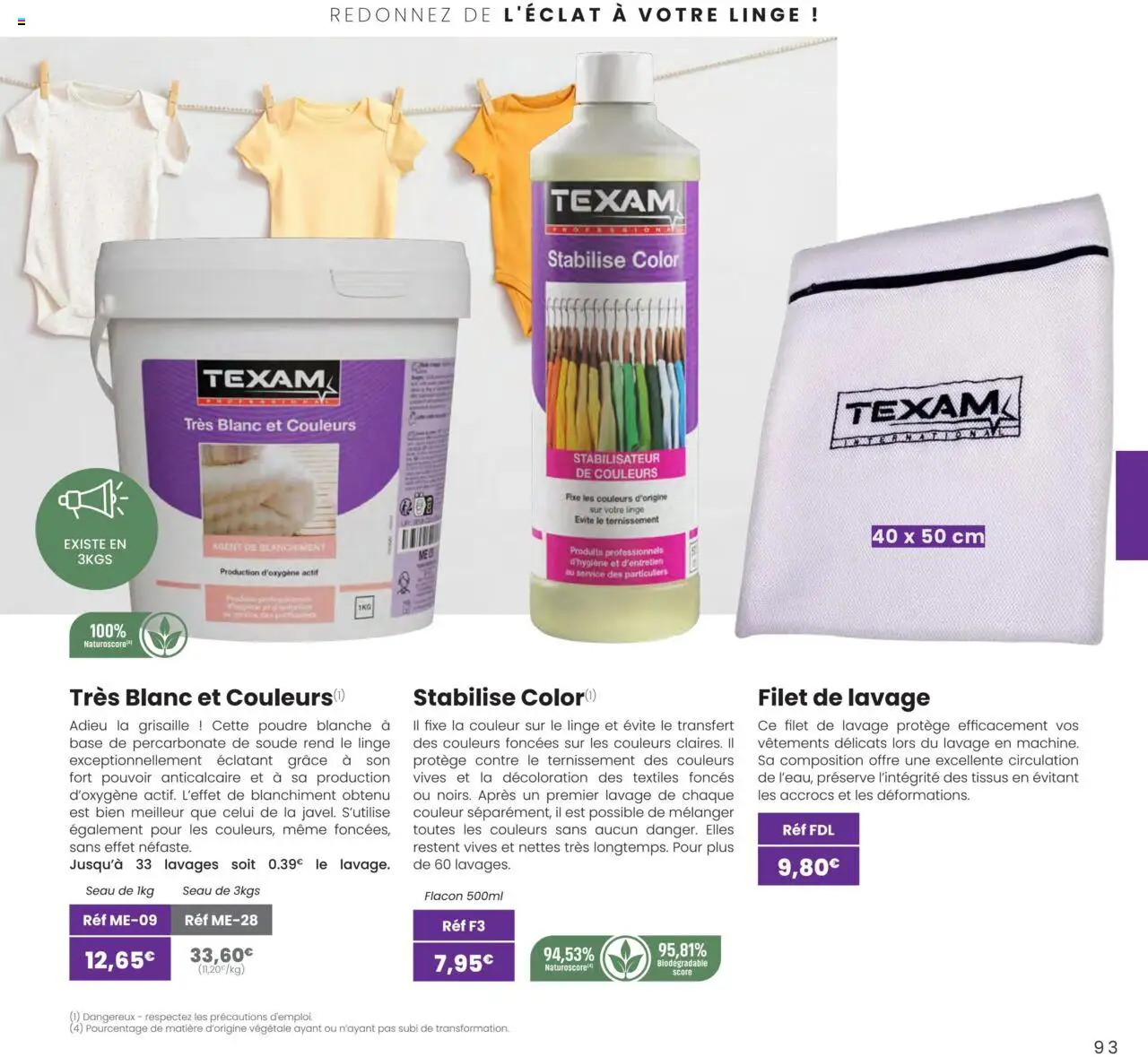  | Page: 93 | Produits: Base, Poudre, Percarbonate de soude, Vêtements