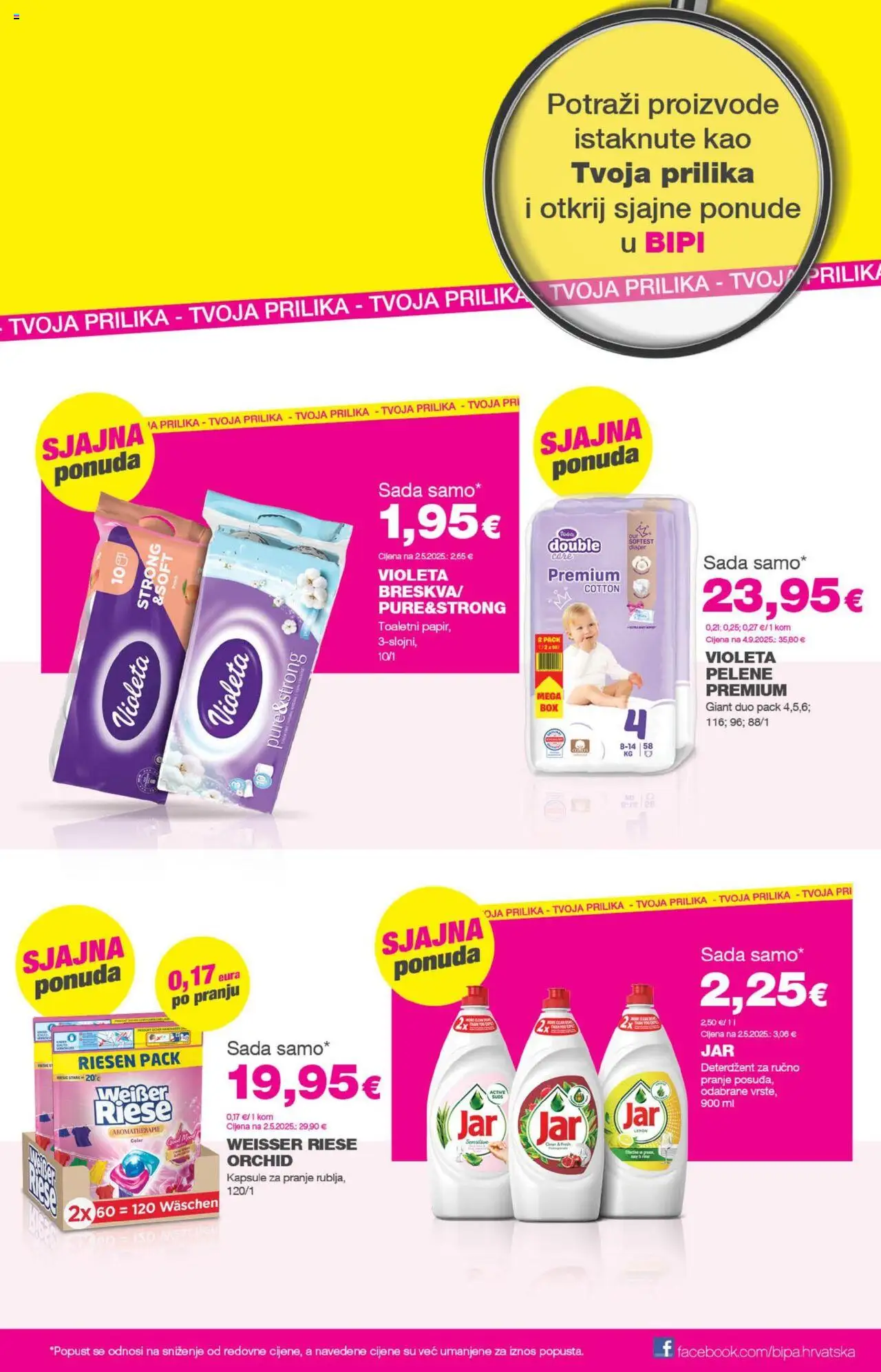Bipa katalog | vrijedi od 02.10.2025 | Stranica: 11 | Proizvodi: Pelene, Deterdžent, Jar, Violeta