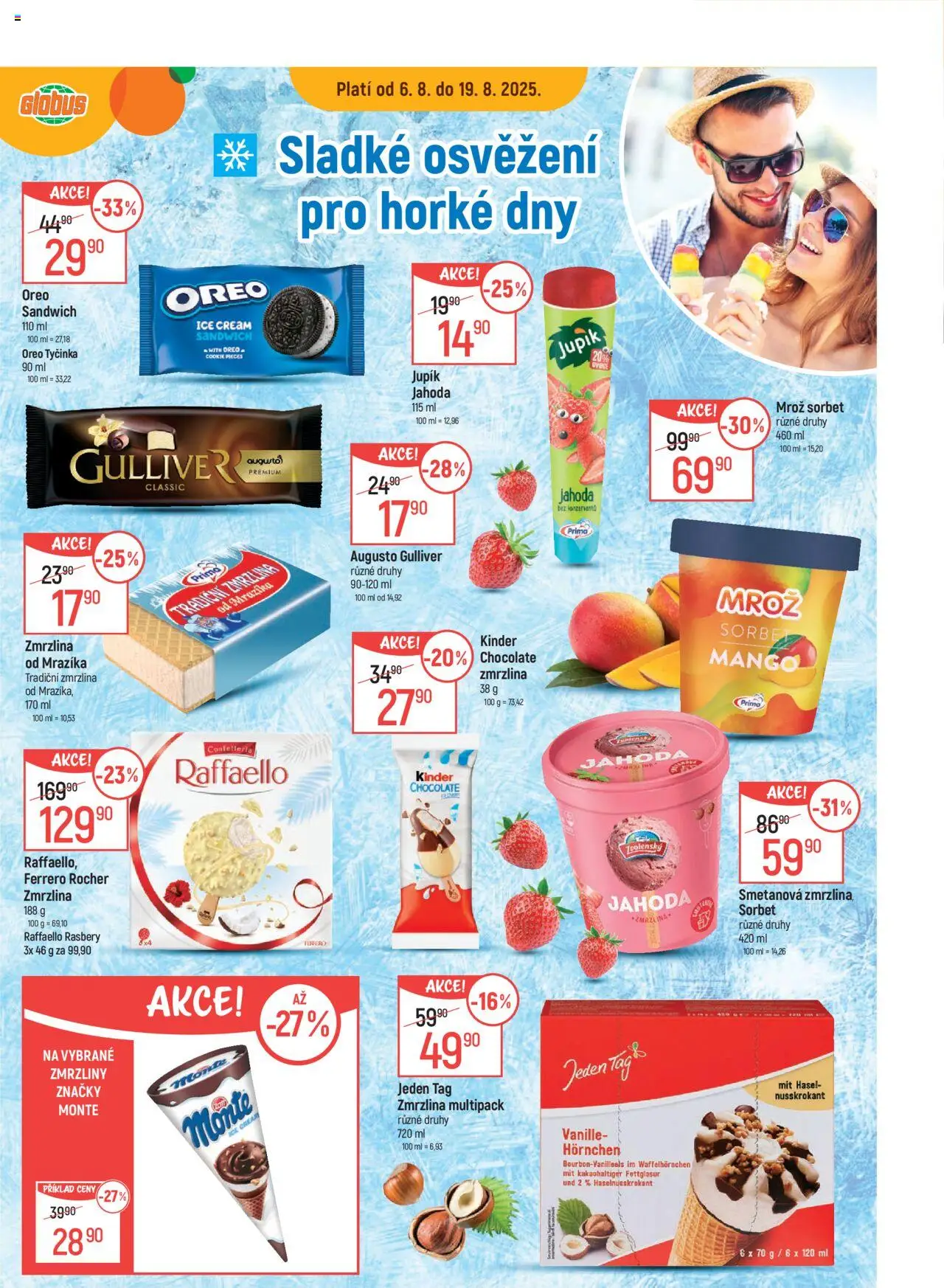Globus leták - Chomutov od 06.08.2025 | Strana: 15 | Produkty: Ferrero Rocher, Globus, Zmrzlina, Kinder