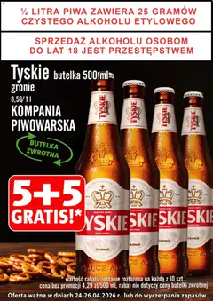 Pogląd oferty "Prim Market promocja - Piwo Tyskie Gronie" - ważna od 24.04.2026