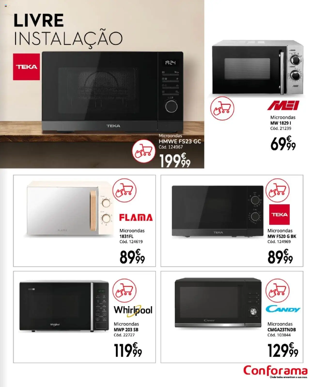 Conforama folheto │ válido de 27.03.2025 | Página: 107 | Produtos: Whirlpool, Microondas