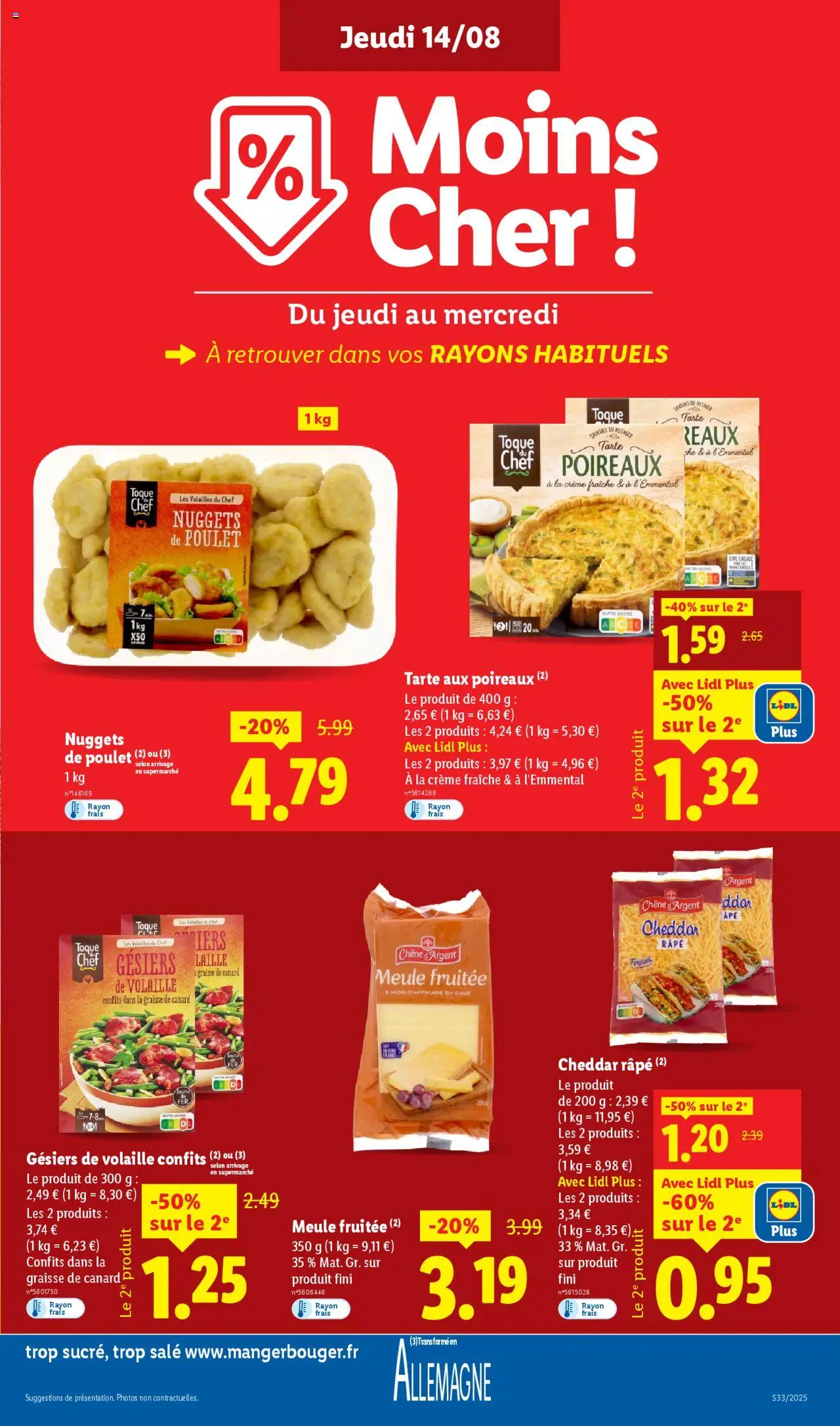  | Page: 11 | Produits: Graisse de canard, Poireaux, Crème fraiche, Cheddar