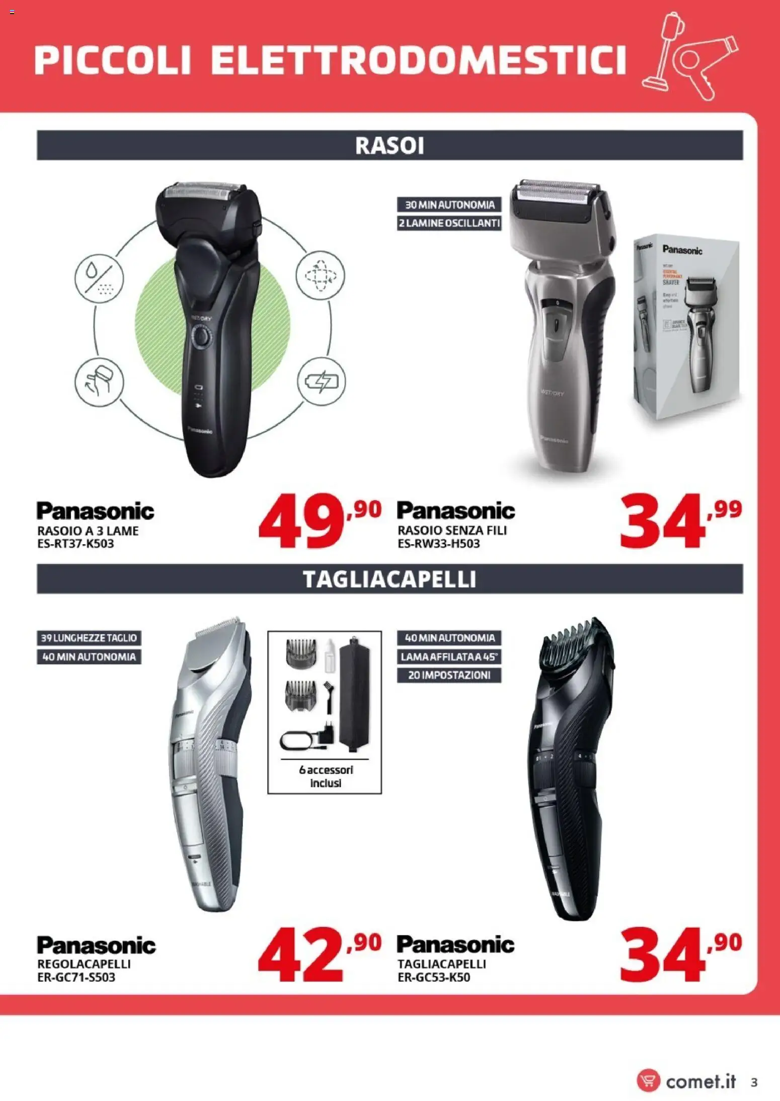 Volantino Comet del 10.04.2026 | Pagina: 3 | Prodotti: Rasoio