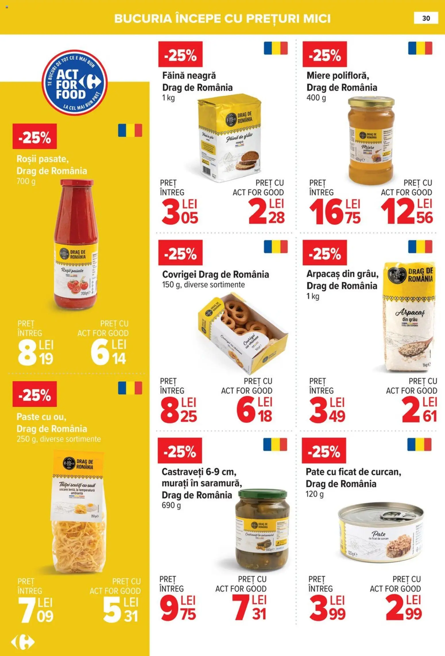 Noul catalog Carrefour – valabil de la 08.01.2026 | Pagină: 30 | Produse: Mici, Covrigei, Făină, Castraveți