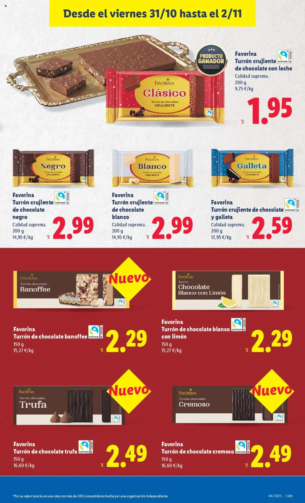 Lidl - Canarias │ válido desde el 27.10.2025 | Página: 29 | Productos: Leche, Chocolate, Chocolate con leche