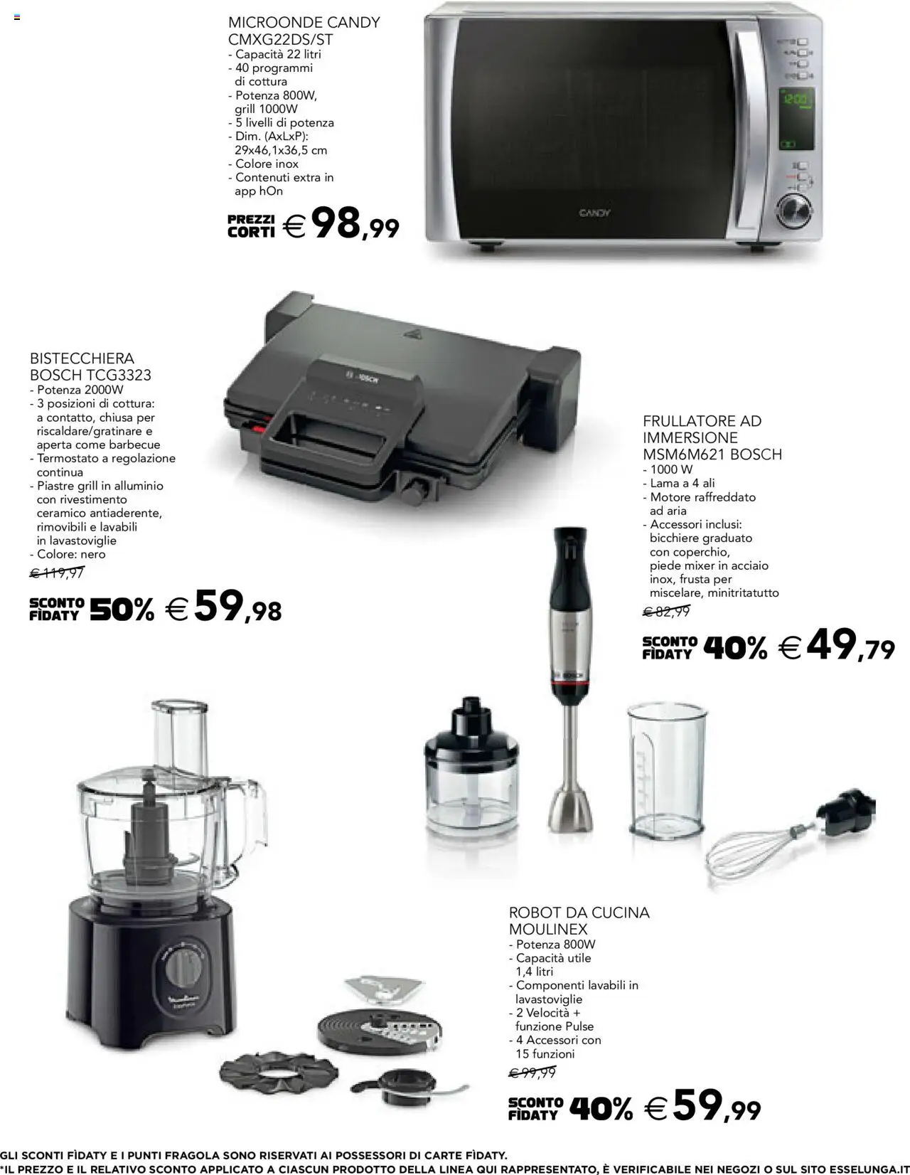 Volantino Esselunga S del 09.10.2025 | Pagina: 11 | Prodotti: Microonde, Barbecue, Alluminio, Mixer