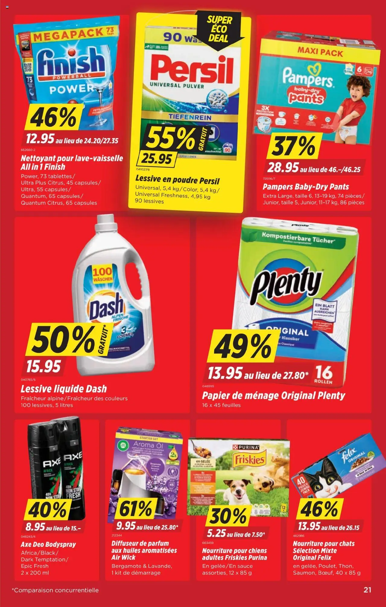 Denner Aktionen FR – gültig ab 09.09.2025 | Seite: 21 | Produkte: Parfüm, Pulver, Öl, Pampers