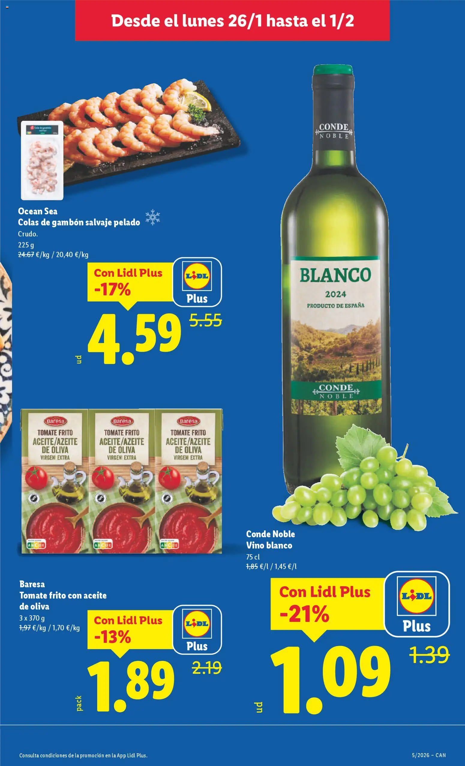 Lidl - Canarias │ válido desde el 26.01.2026 | Página: 21 | Productos: Aceite, Vino, Aceite de oliva