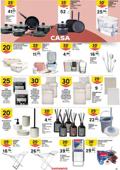 Pré-visualização Continente - Açores válido de 19.03.2026 | Página: 27 | Produtos: Copos, Lençóis, Colchão, Banho