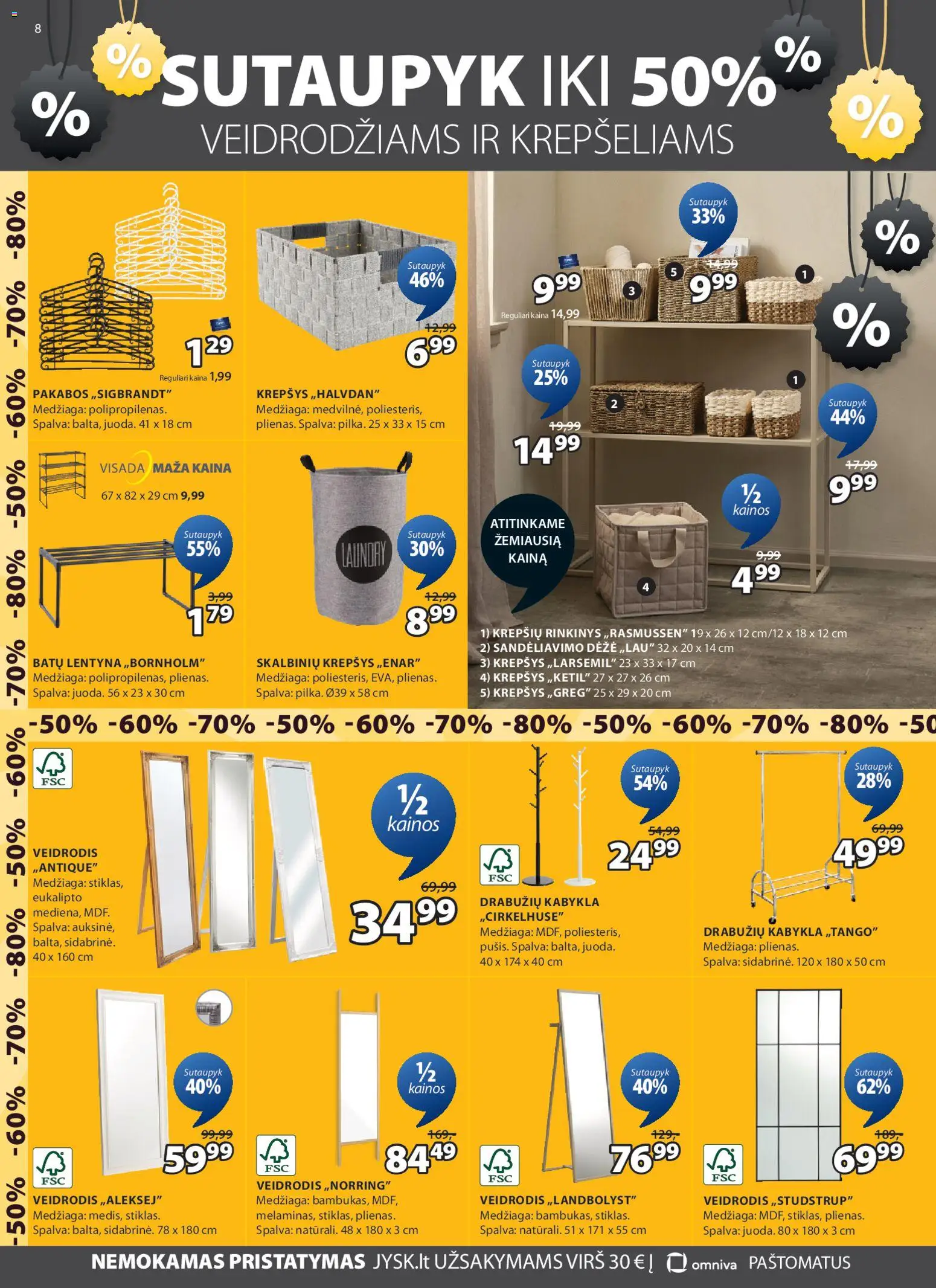 JYSK akcijos nuo 03.02.2026 | Puslapis: 8 | Prekių: Rankšluostis, Chalatas