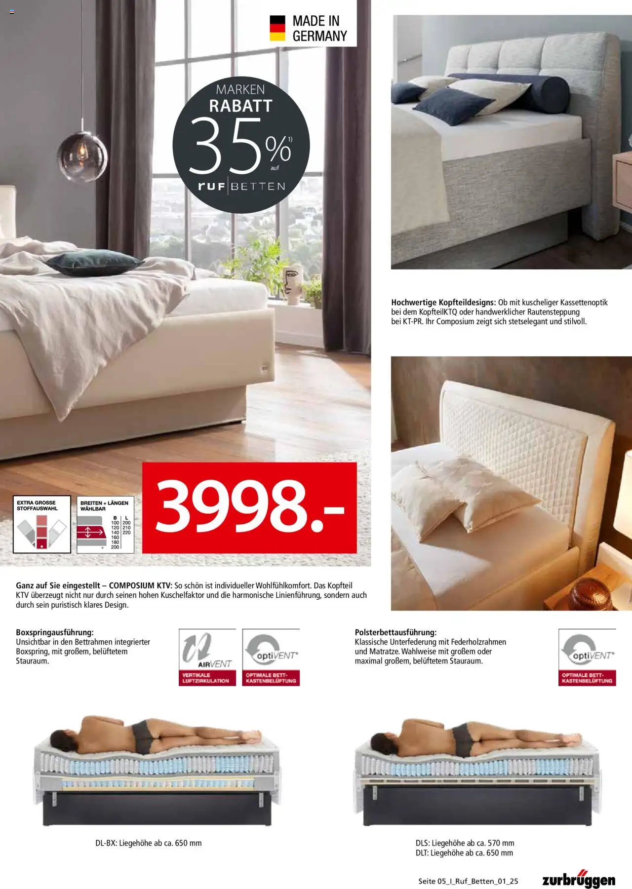 Zurbrüggen - Ruf Betten Spezial – gültig ab 28.05.2025 | Seite: 5 | Produkte: Bett