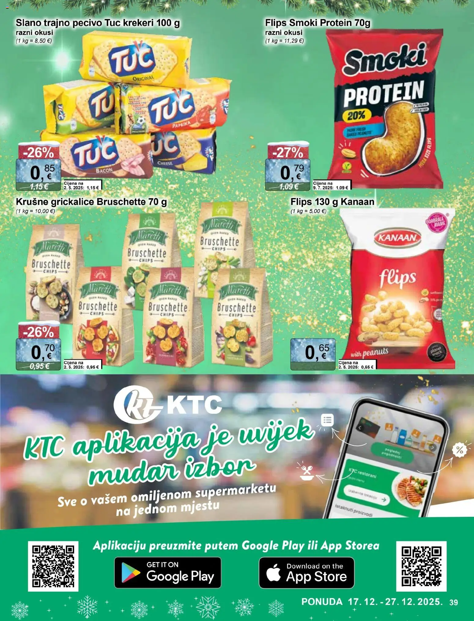 KTC katalog | vrijedi od 17.12.2025 | Stranica: 39 | Proizvodi: Flips, Paprika, Krekeri, Pecivo