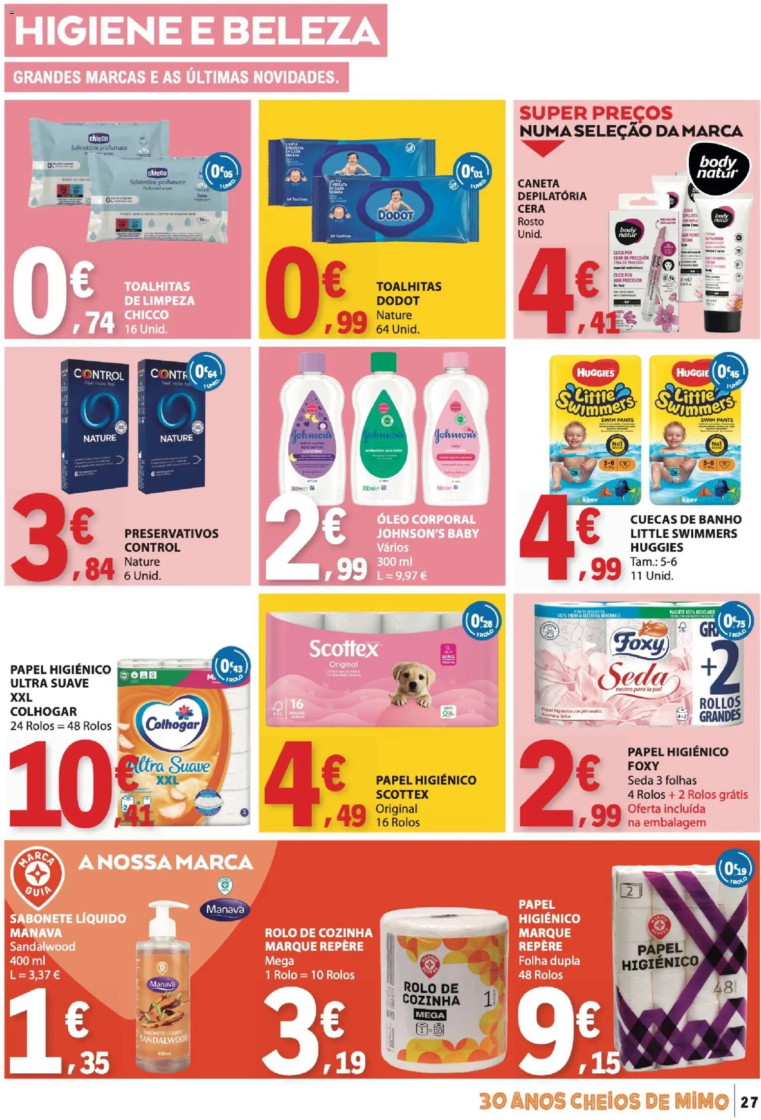 E.Leclerc folheto │ válido de 16.04.2026 | Página: 27 | Produtos: Preservativos, Sabonete líquido, Banho, Cuecas