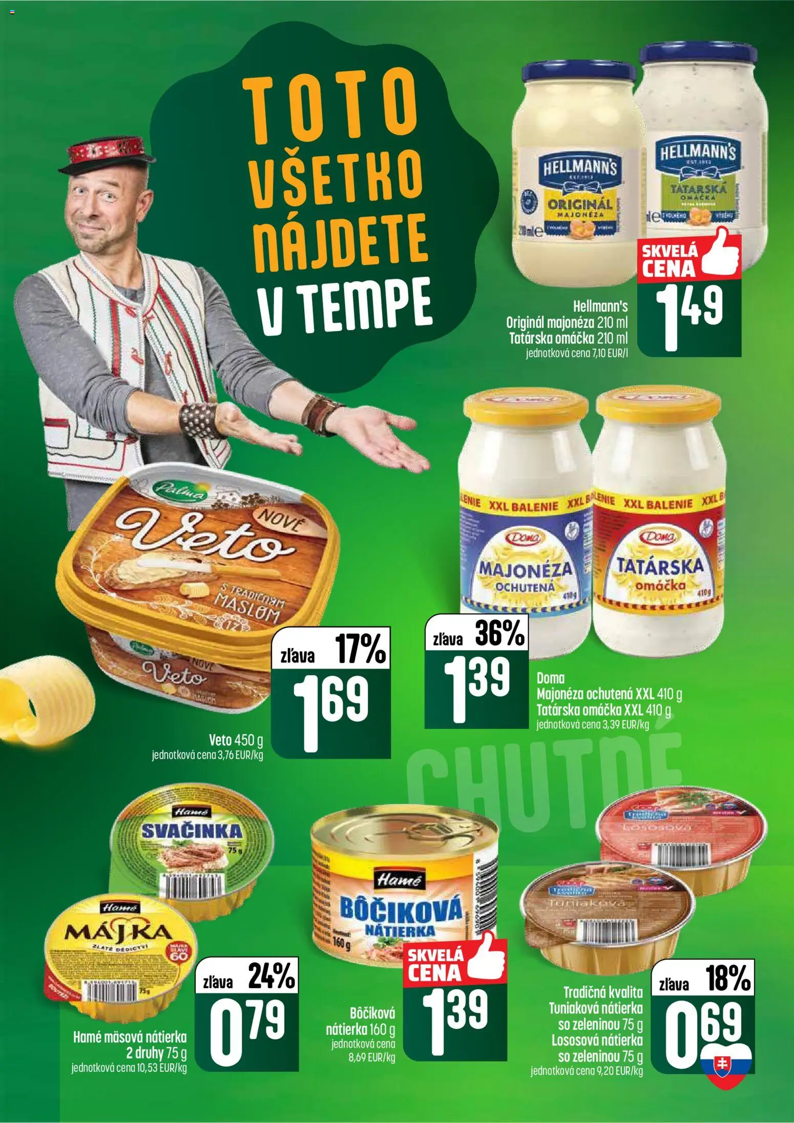Nové COOP Jednota akcie – leták je platný od 09.04.2026 | Strana: 32 | Produkty: Tatárska omáčka, Omáčka