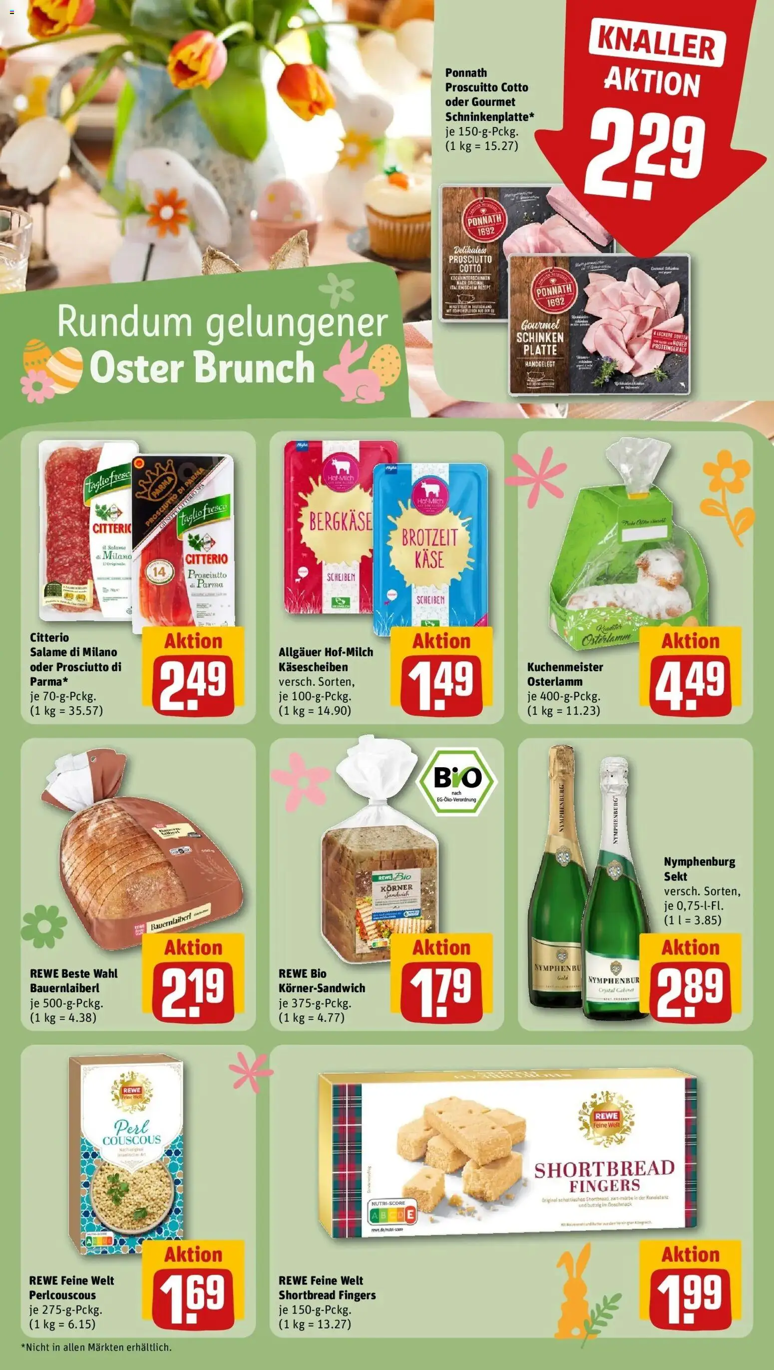 Rewe Prospekt Fürth	 – gültig ab 30.03.2026 | Seite: 17 | Produkte: Käse, Sekt, Schinken