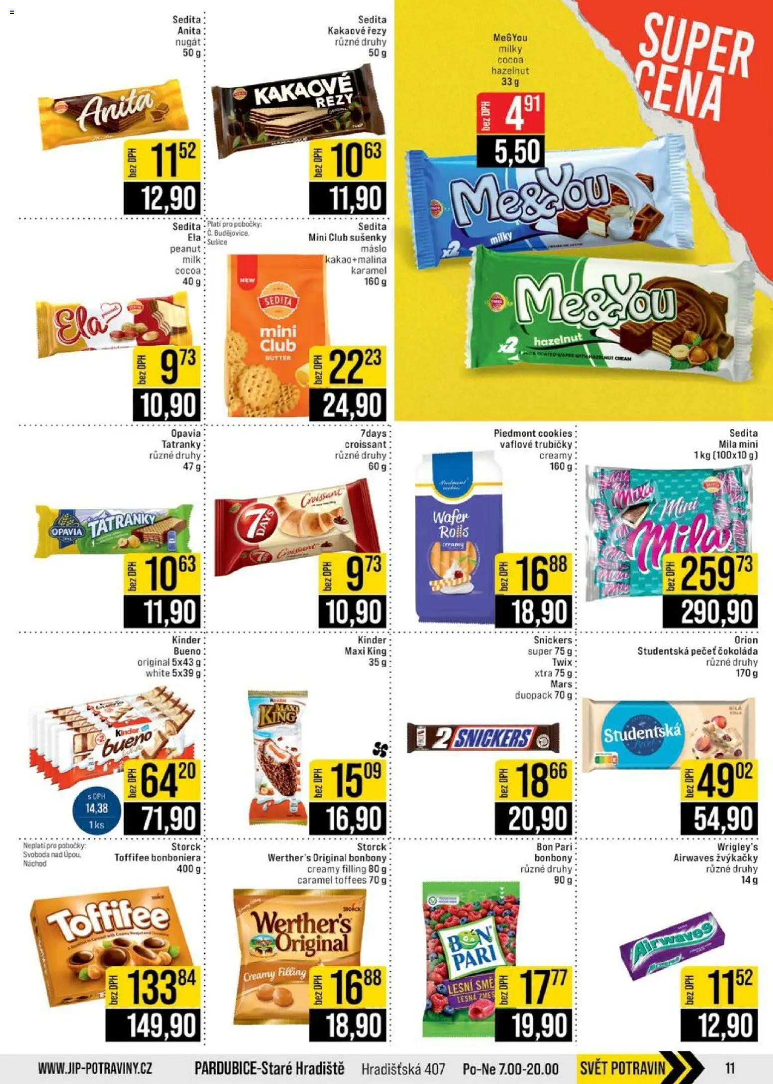 Jip leták - Cash & Carry od 28.01.2026 | Strana: 11 | Produkty: Twix, Bonbóny, Toffifee, Maxi king