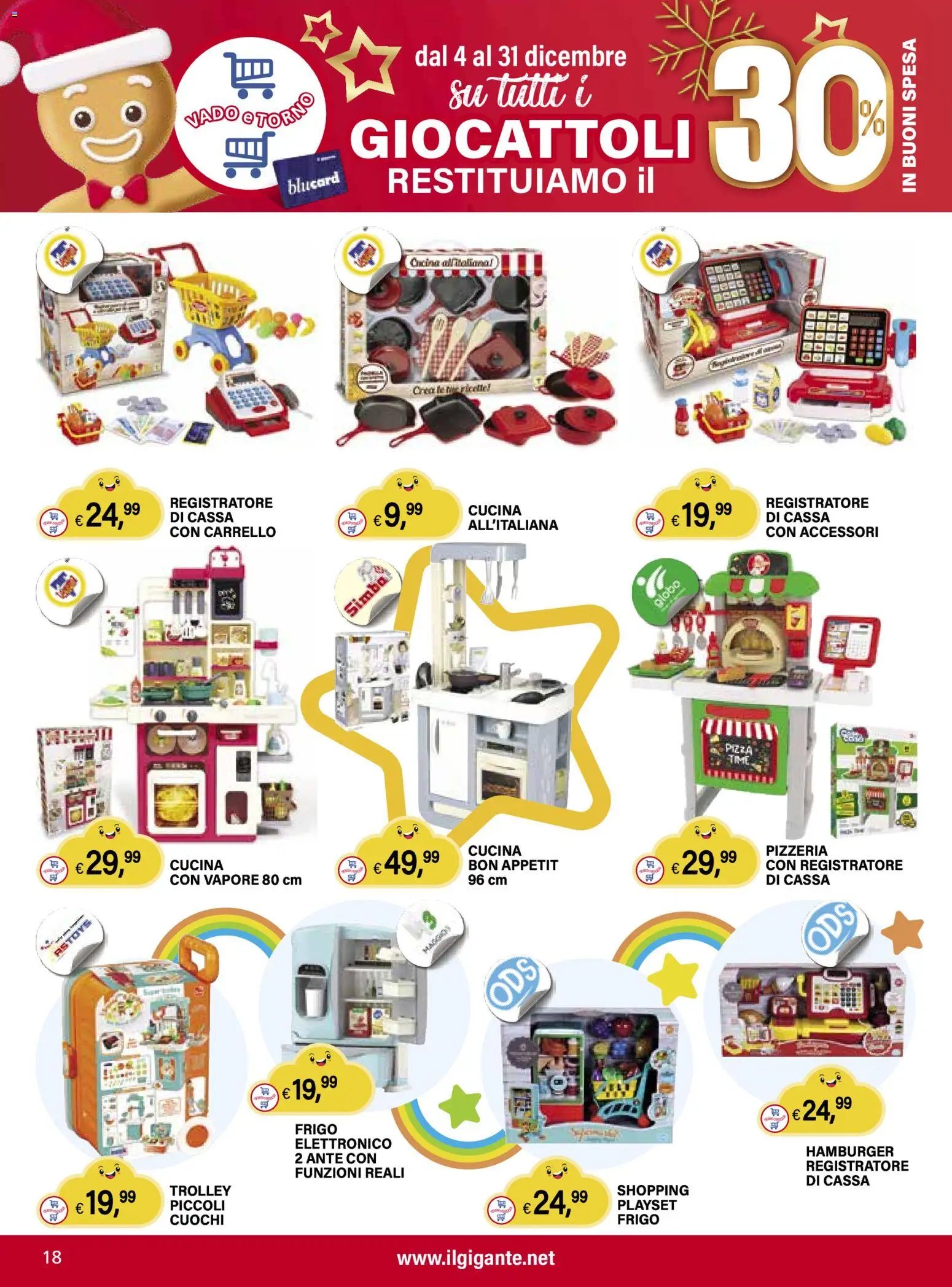 Volantino Il Gigante del 04.12.2025 | Pagina: 18 | Prodotti: Pizza, Carrello, Trolley, Hamburger