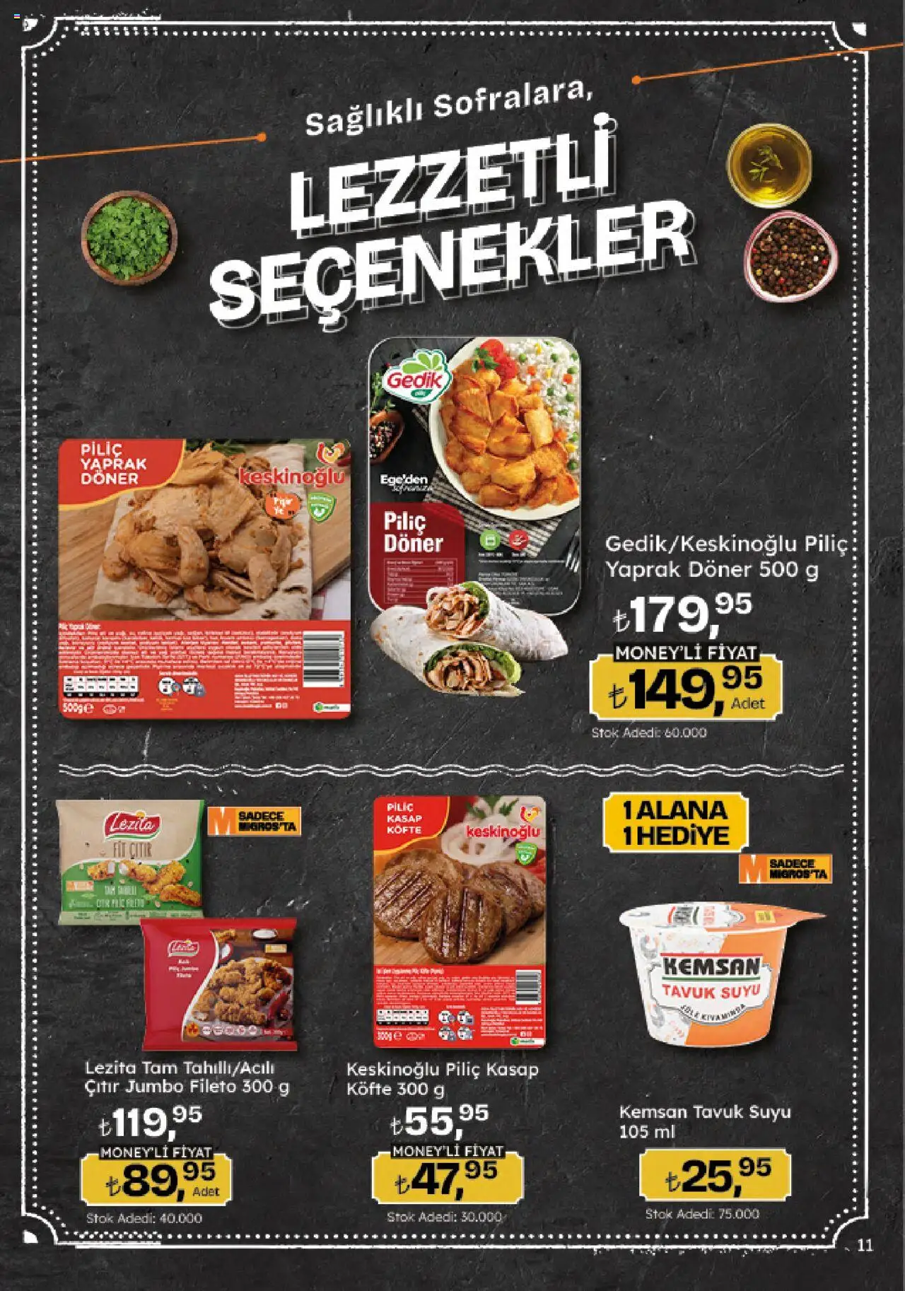 Migros Katalog - Migroskop - 21.08.2025 tarihinden itibaren geçerlidir | Sayfa: 11 | Ürünler: Tavuk suyu, Döner, Piliç
