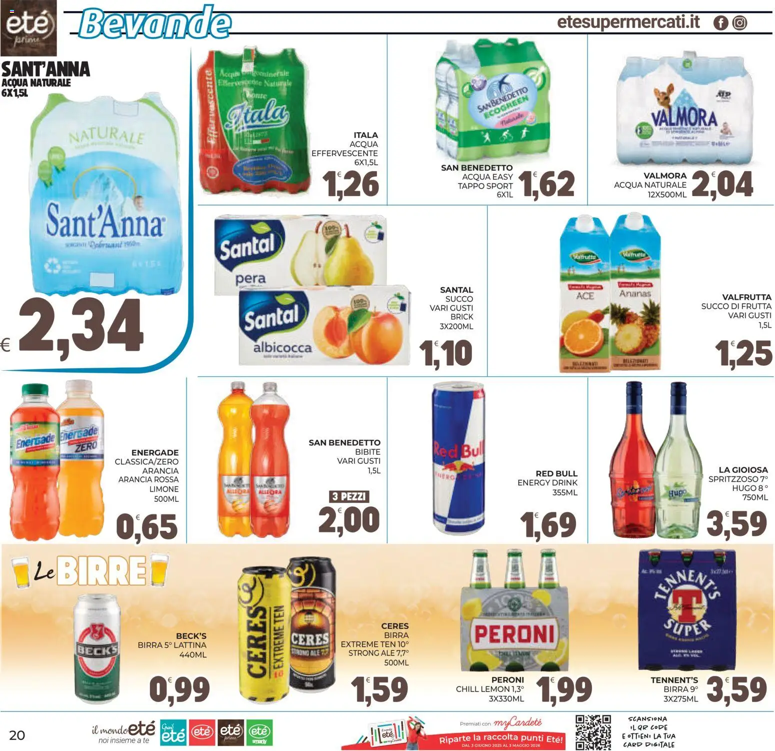 Volantino Eté del 07.04.2026 | Pagina: 20 | Prodotti: Tè, Frutta, Acqua naturale, Red Bull