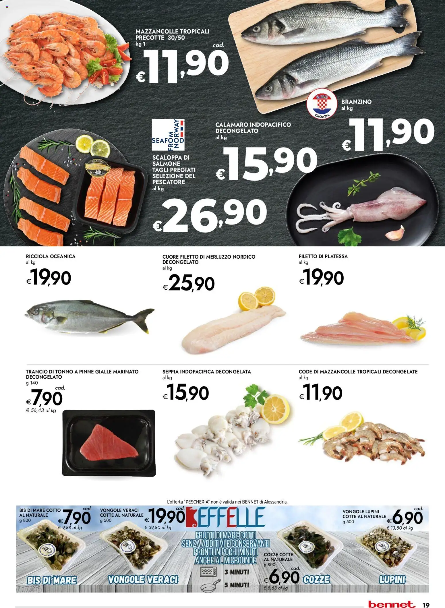 Volantino bennet del 23.04.2026 | Pagina: 19 | Prodotti: Lupini, Vongole, Mazzancolle, Tonno