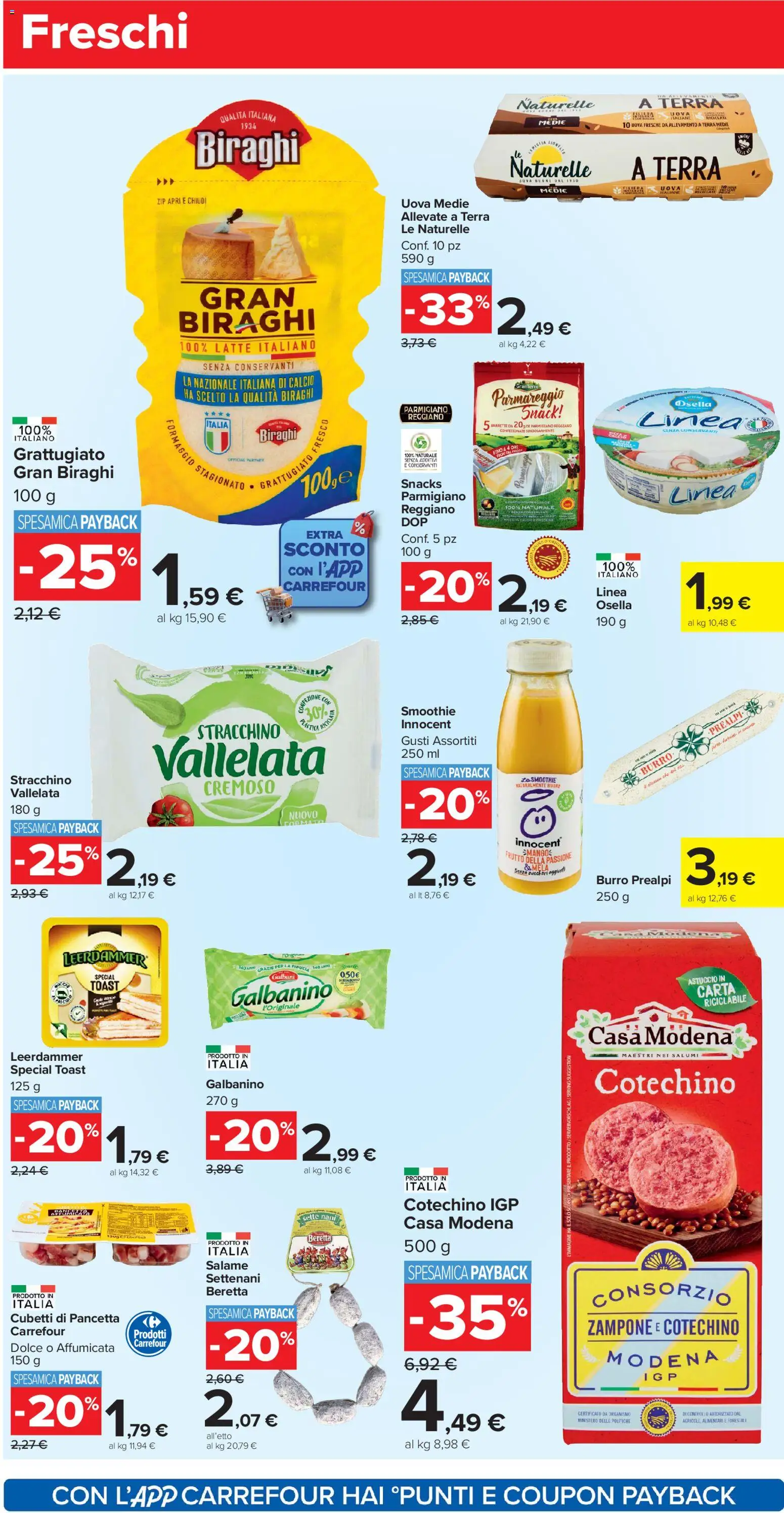 Volantino Carrefour del 04.11.2025 | Pagina: 8 | Prodotti: Salame, Latte, Burro, Stracchino
