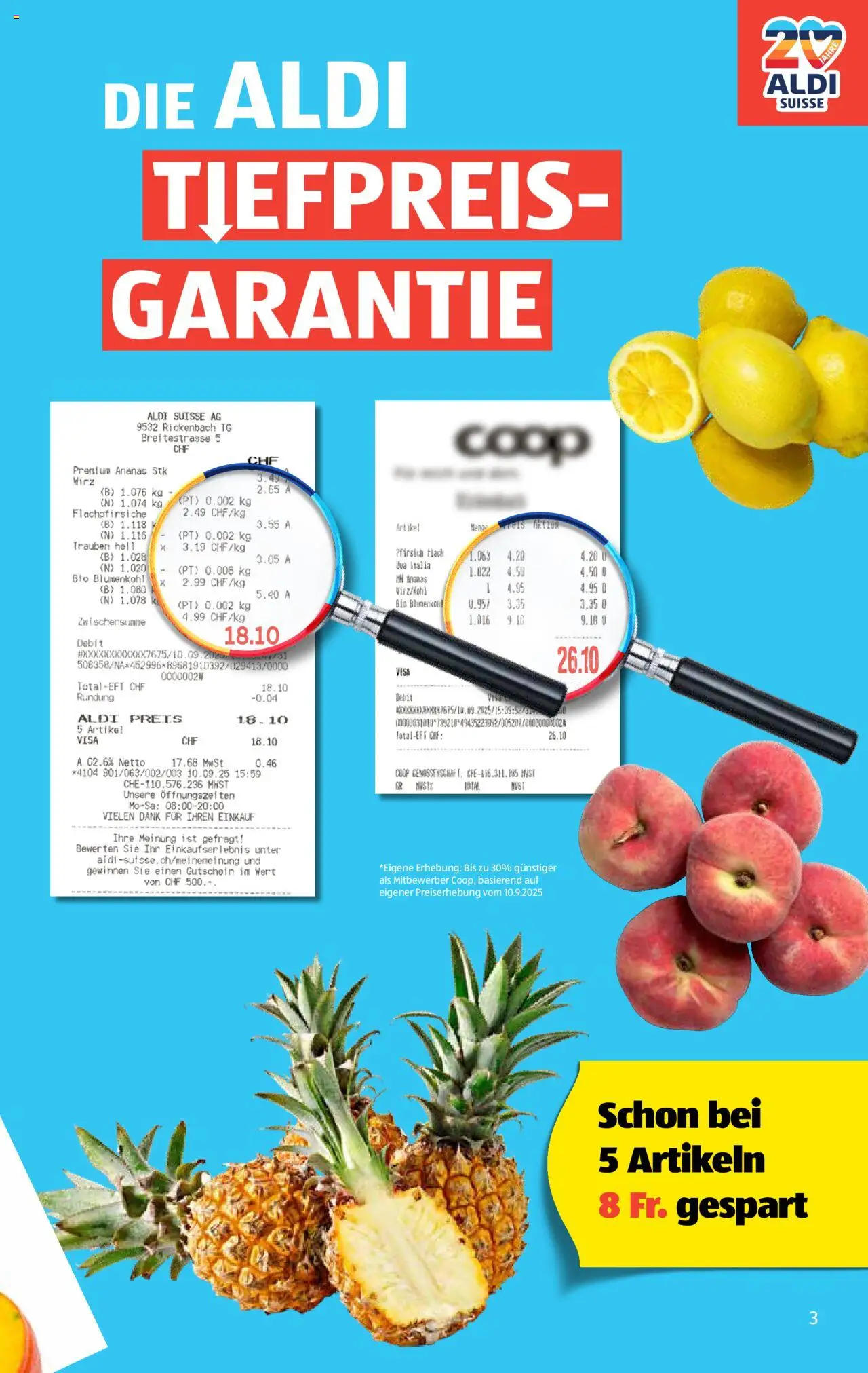 Aldi Aktionen – gültig ab 09.10.2025 | Seite: 4 | Produkte: Blumenkohl, Ananas, Pfirsich