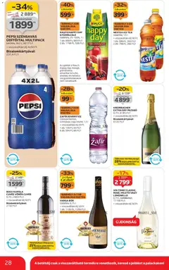 Auchan Akciós újság - amely érvényes a következő dátumtól: 30.10.2025 | Oldal: 28 | Termékek: Ice tea, Pezsgő, Ásványvíz, Tea