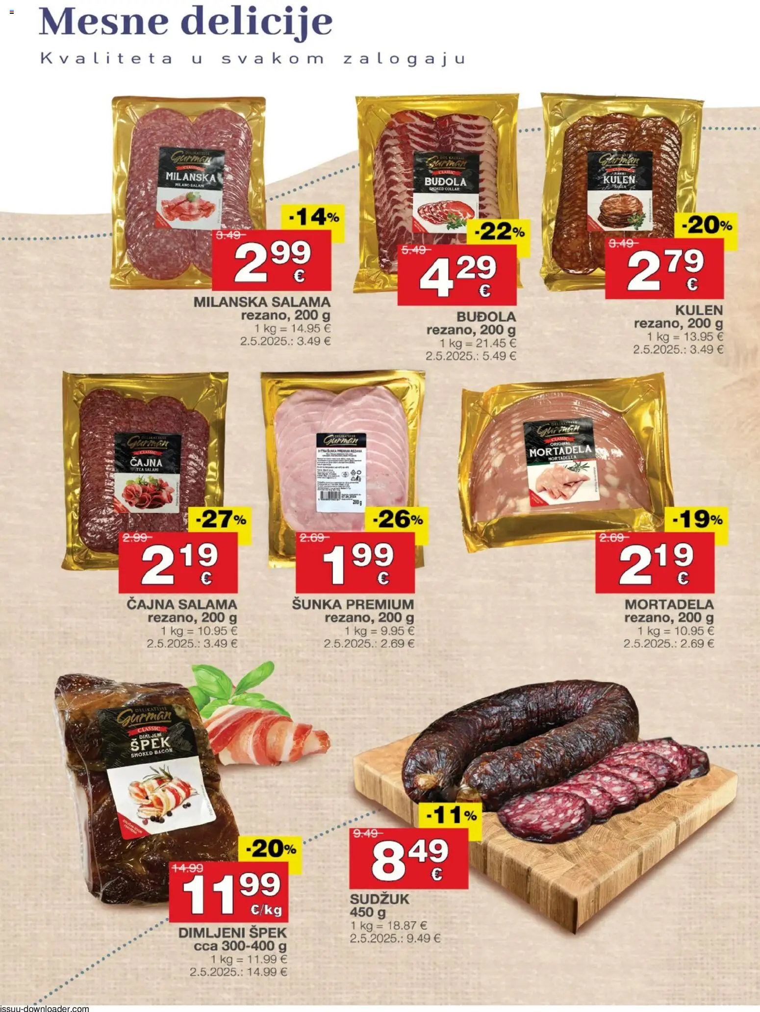 Stanić Diskont katalog | vrijedi od 30.10.2025 | Stranica: 8 | Proizvodi: Salama, Mortadela, Buđola, Kulen