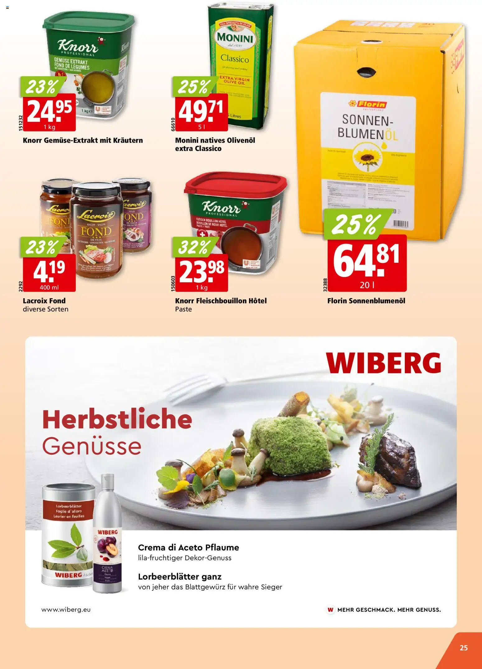 Aligro Aktionen Schlieren, Gossau SG, Frauenfeld, Rapperswil-Jona, Sargans, Bern, Brüttisellen, Pratteln, Emmen, Spreitenbach – gültig ab 27.10.2025 | Seite: 25 | Produkte: Gemüse
