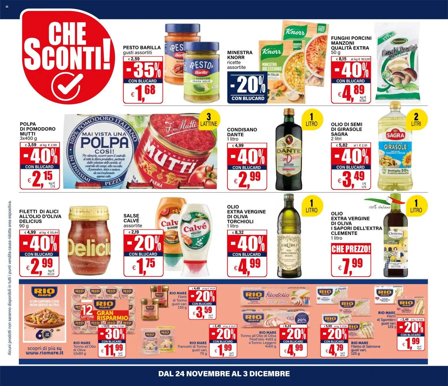 Volantino Il Gigante del 24.11.2025 | Pagina: 14 | Prodotti: Yogurt, Funghi, Mutti, Sgombro