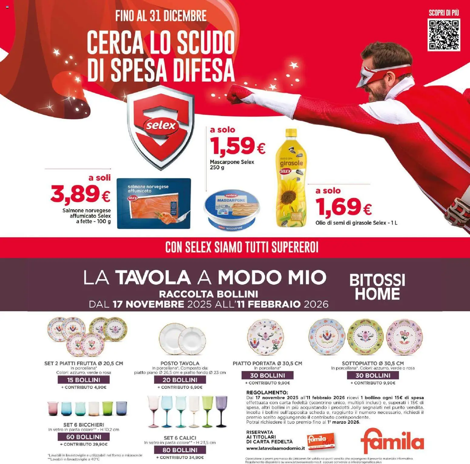 Volantino Famila del 11.12.2025 | Pagina: 31 | Prodotti: Frutta, Pasta, Mascarpone, Olio di semi di girasole