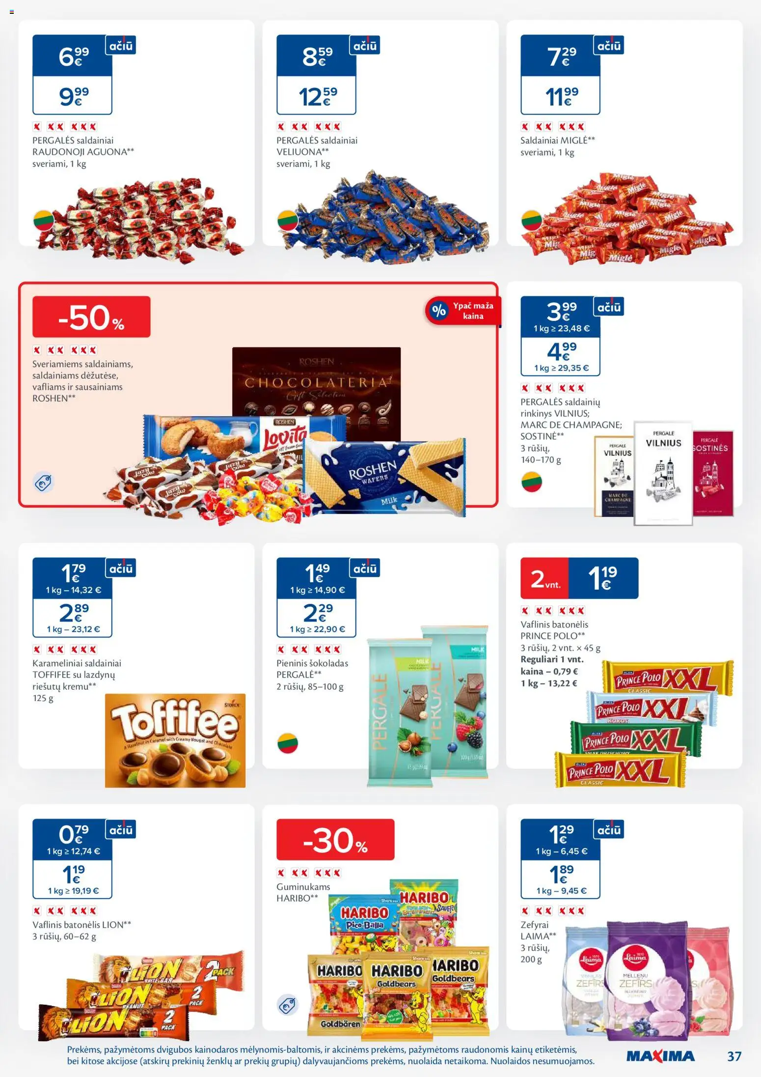 MAXIMA akcijos nuo 20.01.2026 | Puslapis: 37 | Prekių: Šokoladas, Saldainiai