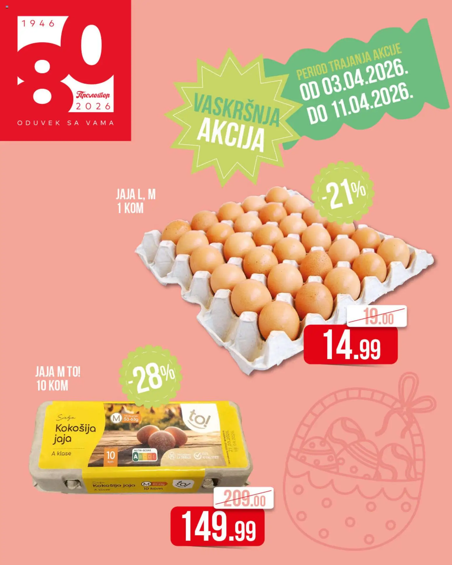 Metalac Proleter katalog - važi od 03.04.2026 | Strana: 1 | Proizvode: Jaja