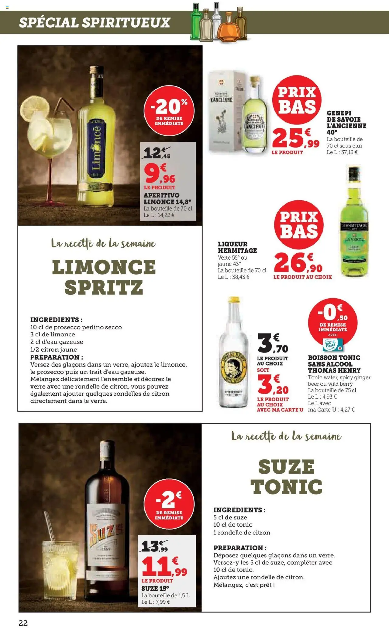 {H1} | Page: 22 | Produits: Alcool, Liqueur, Génépi, Prosecco