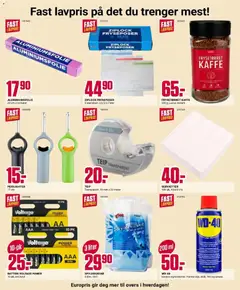 Forhåndsvisning av Europris kundeavis gyldig fra 02.02.2026 | Side: 11 | Produkter: Kaffe, Servietter, Batteri